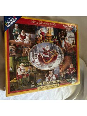 Merry Christmas To All Puzzle By R.J. McDonald R.J. White Mountain 1000 Piece